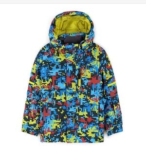 Spyder Kids Pixelated Jacket - Blue, Red, Yellow